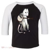 Opossum Playing Banjo Guitar Possum Live Weird Trash Kitty Toddler Fine Jersey T-Shirt thumb 0