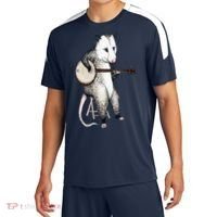 Opossum Playing Banjo Guitar Possum Live Weird Trash Kitty Sport-Tek Competitor United Soccer Jersey thumb 0