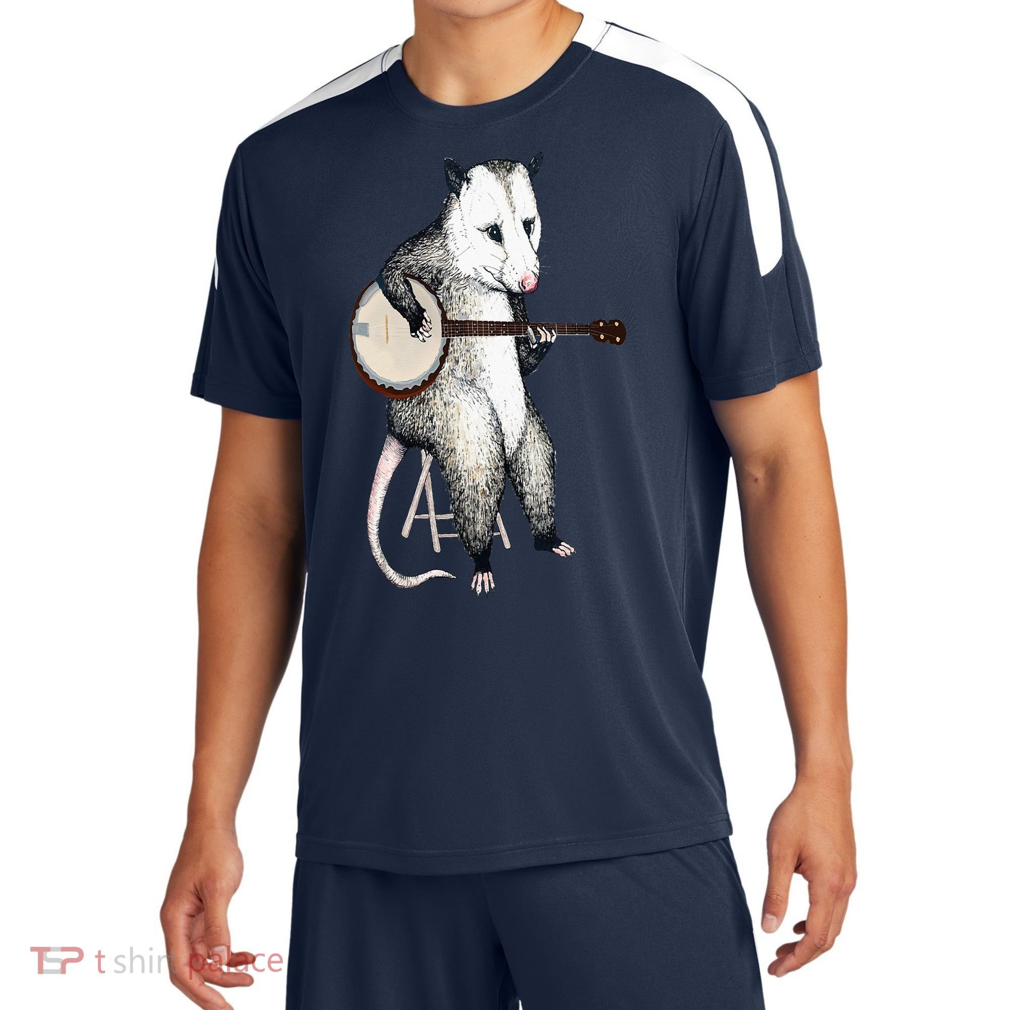 Opossum Playing Banjo Guitar Possum Live Weird Trash Kitty Sport-Tek Competitor United Soccer Jersey