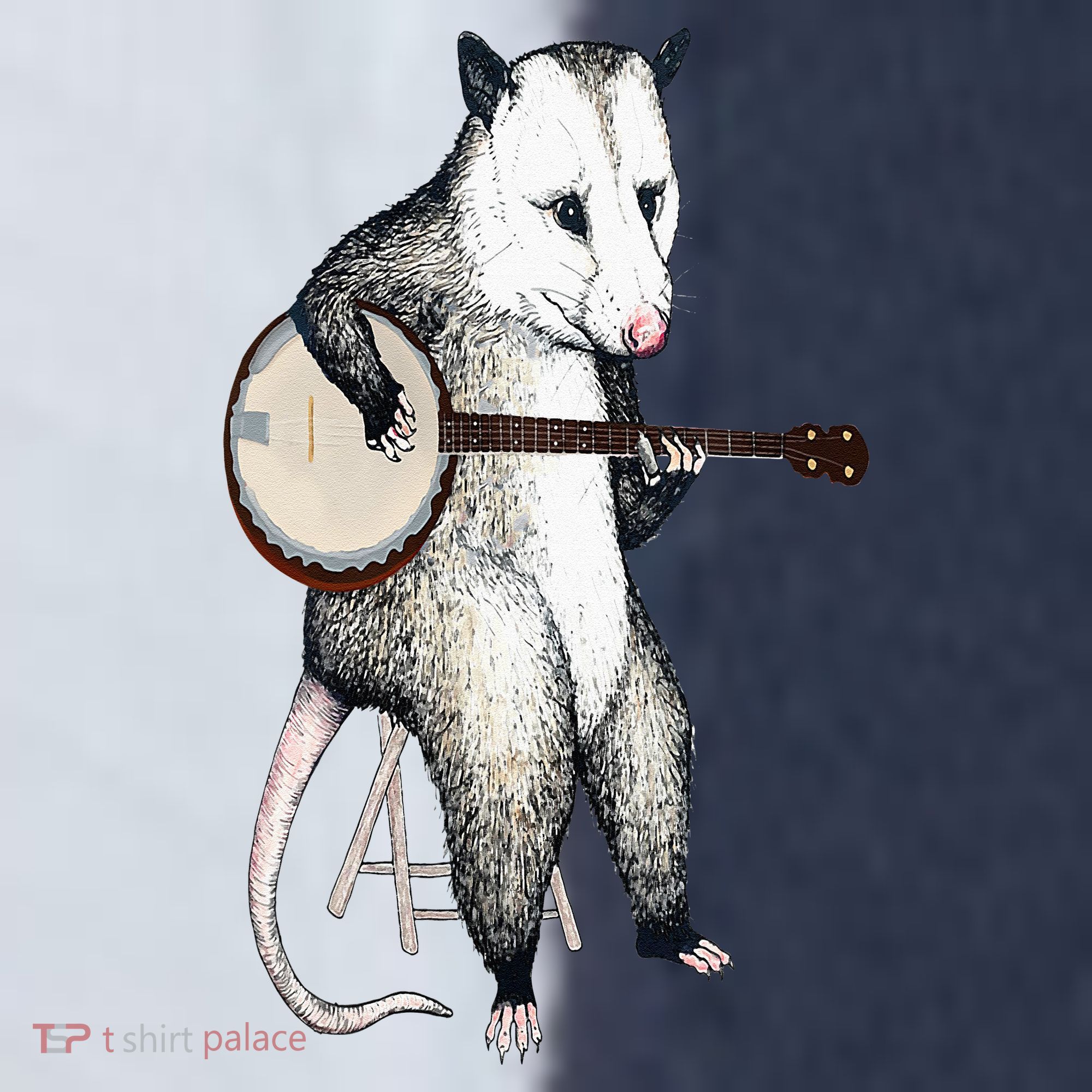 Opossum Playing Banjo Guitar Possum Live Weird Trash Kitty Sport-Tek Competitor United Soccer Jersey