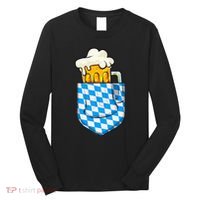 Oktoberfest Pocket Bavarian Beer Prost German Funny German Long Sleeve Shirt thumb 0