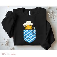 Oktoberfest Pocket Bavarian Beer Prost German Funny German Sweatshirt thumb 2