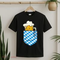 Oktoberfest Pocket Bavarian Beer Prost German Funny German T-Shirt thumb 2