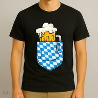 Oktoberfest Pocket Bavarian Beer Prost German Funny German T-Shirt thumb 3