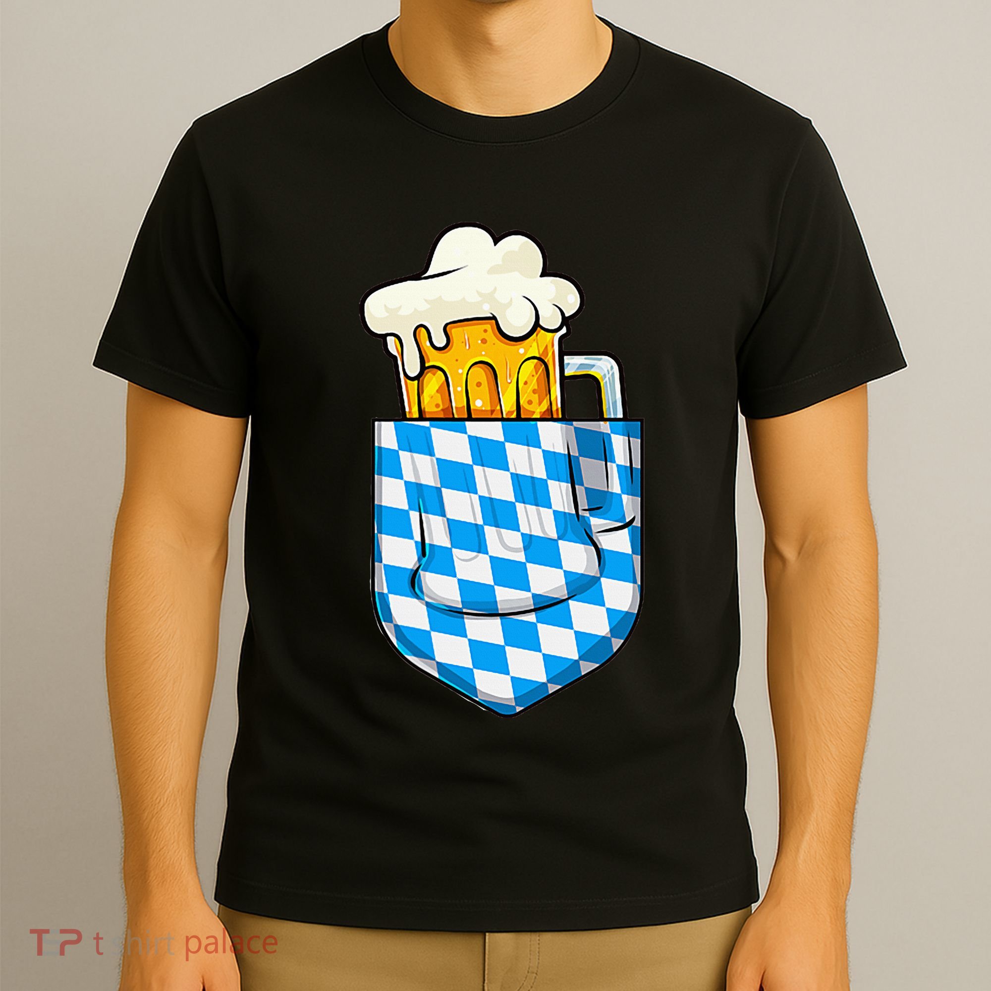 Oktoberfest Pocket Bavarian Beer Prost German Funny German T-Shirt