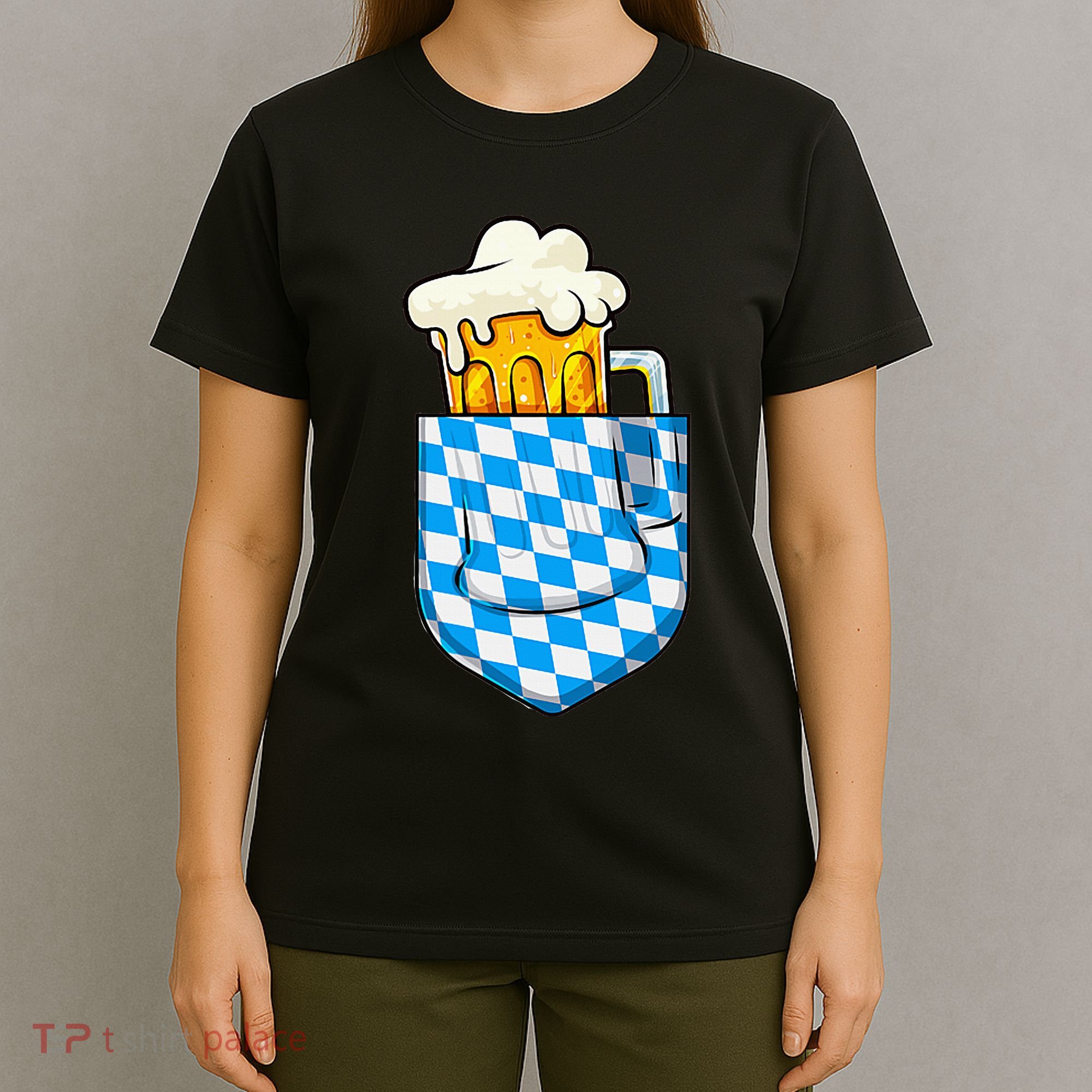 Oktoberfest Pocket Bavarian Beer Prost German Funny German T-Shirt