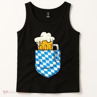 Oktoberfest Pocket Bavarian Beer Prost German Funny German Tank Top thumb 2