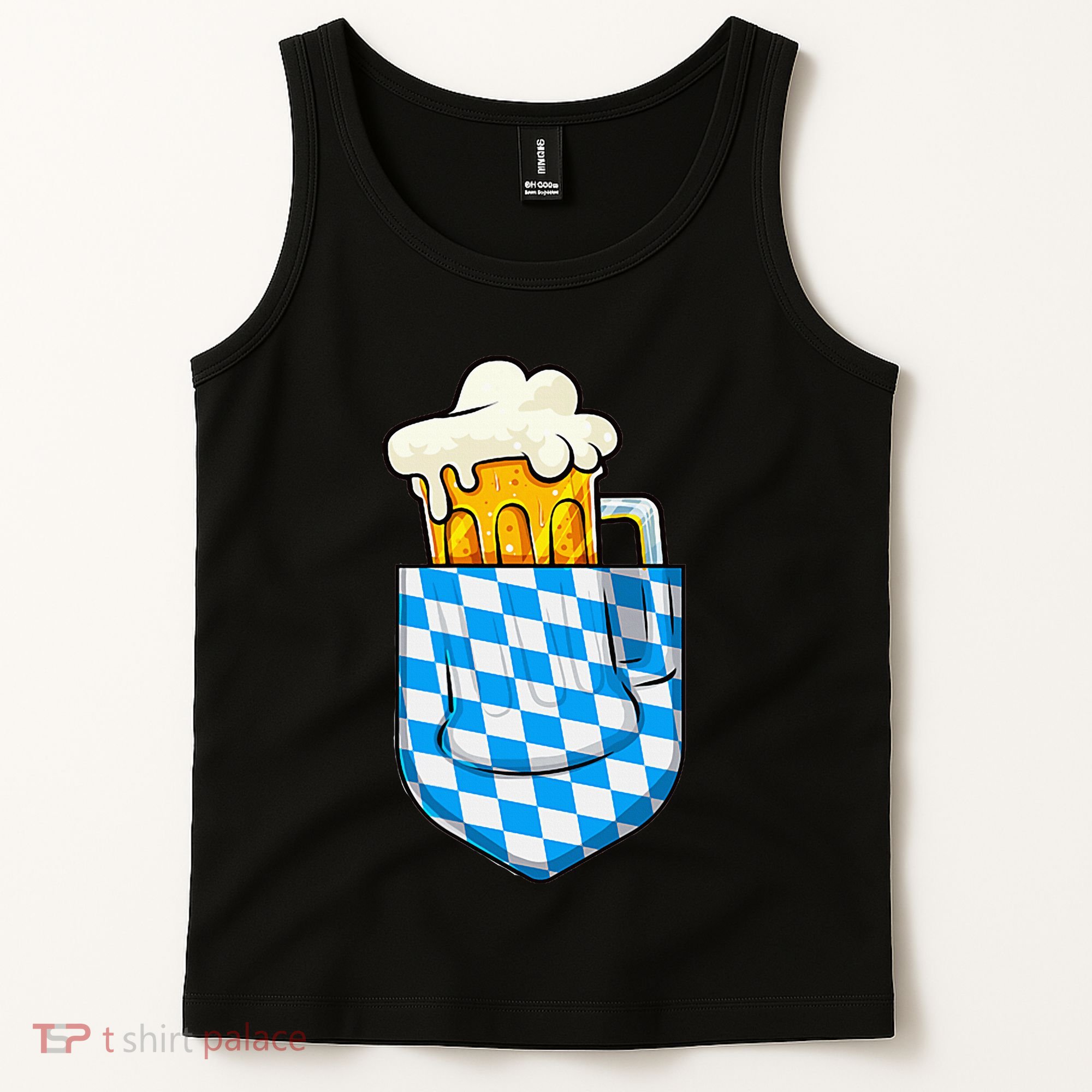 Oktoberfest Pocket Bavarian Beer Prost German Funny German Tank Top