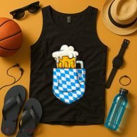 Oktoberfest Pocket Bavarian Beer Prost German Funny German Tank Top thumb 4
