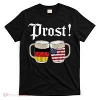 Oktoberfest Holiday Prost Beer German American Flag T-Shirt thumb 0