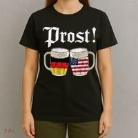 Oktoberfest Holiday Prost Beer German American Flag T-Shirt thumb 4