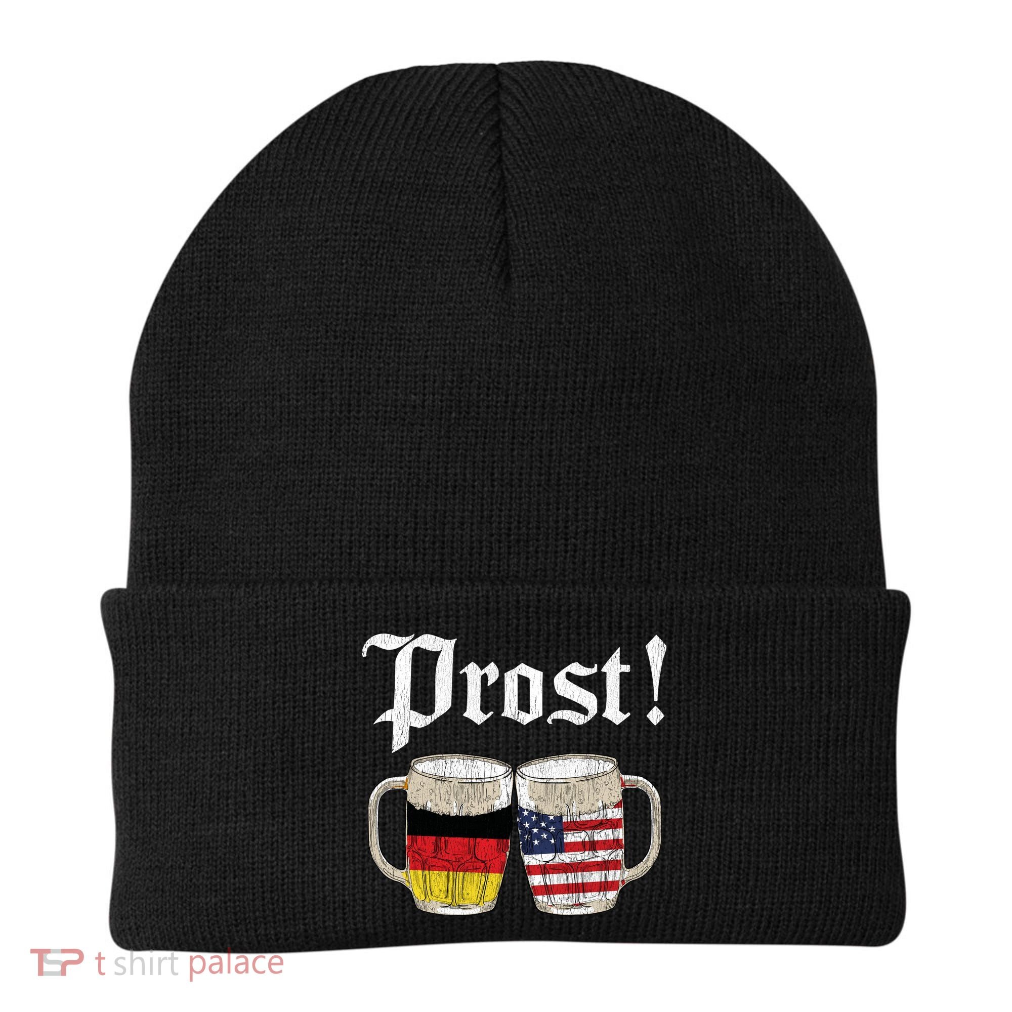 Oktoberfest Holiday Prost Beer German American Flag Beanie