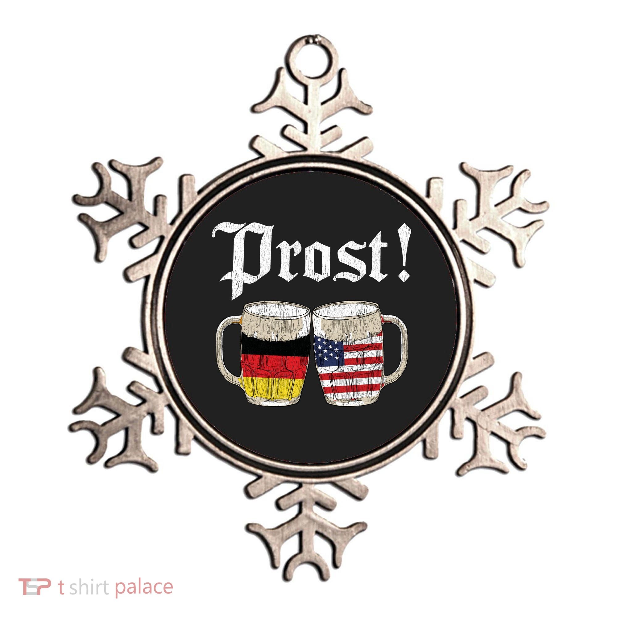 Oktoberfest Holiday Prost Beer German American Flag Ornament