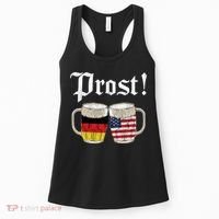 Oktoberfest Holiday Prost Beer German American Flag Women's Tank Top thumb 0