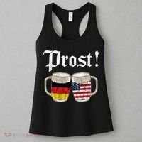 Oktoberfest Holiday Prost Beer German American Flag Women's Tank Top thumb 3
