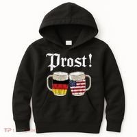 Oktoberfest Holiday Prost Beer German American Flag Kids Hoodie thumb 0