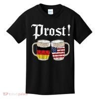 Oktoberfest Holiday Prost Beer German American Flag Kids T-Shirt thumb 0