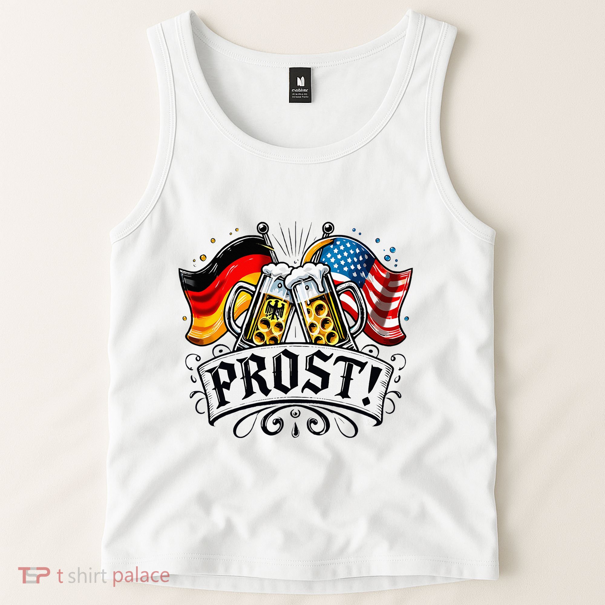 Oktoberfest Prost Bavarian Festival Munich Beer Tank Top