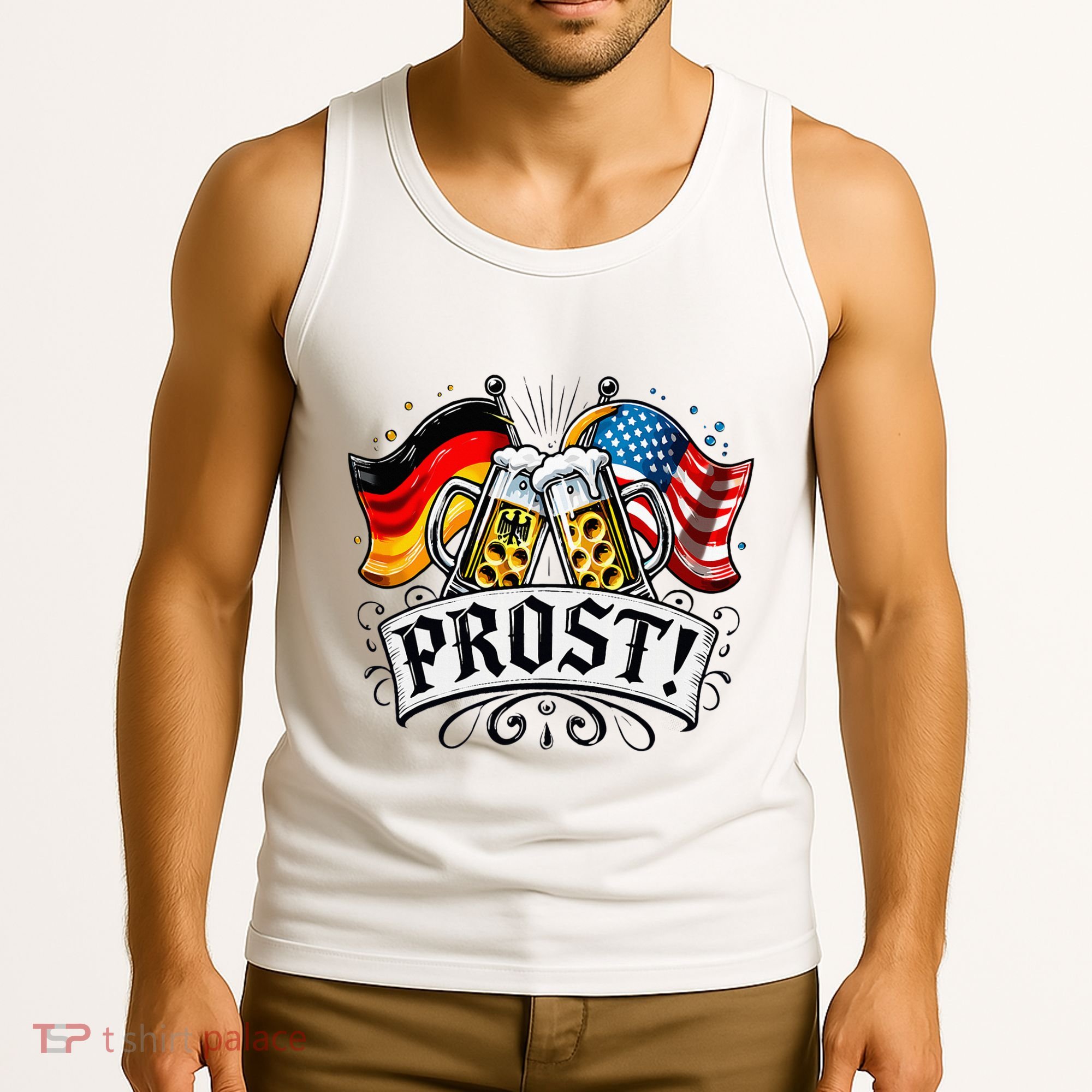 Oktoberfest Prost Bavarian Festival Munich Beer Tank Top
