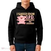 OPD: Obsessive Pig Disorder Kids Hoodie thumb 4