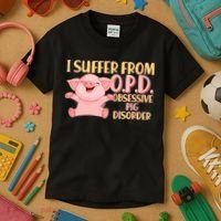 OPD: Obsessive Pig Disorder Kids T-Shirt thumb 3