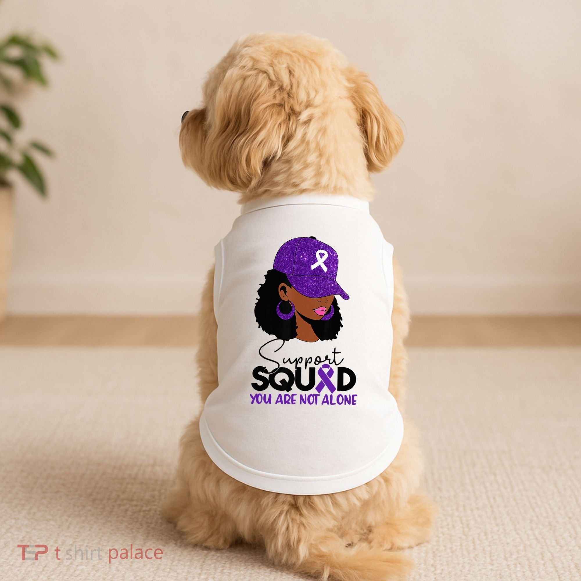 October Purple Domestic Violence Awareness Month Doggie Tank
