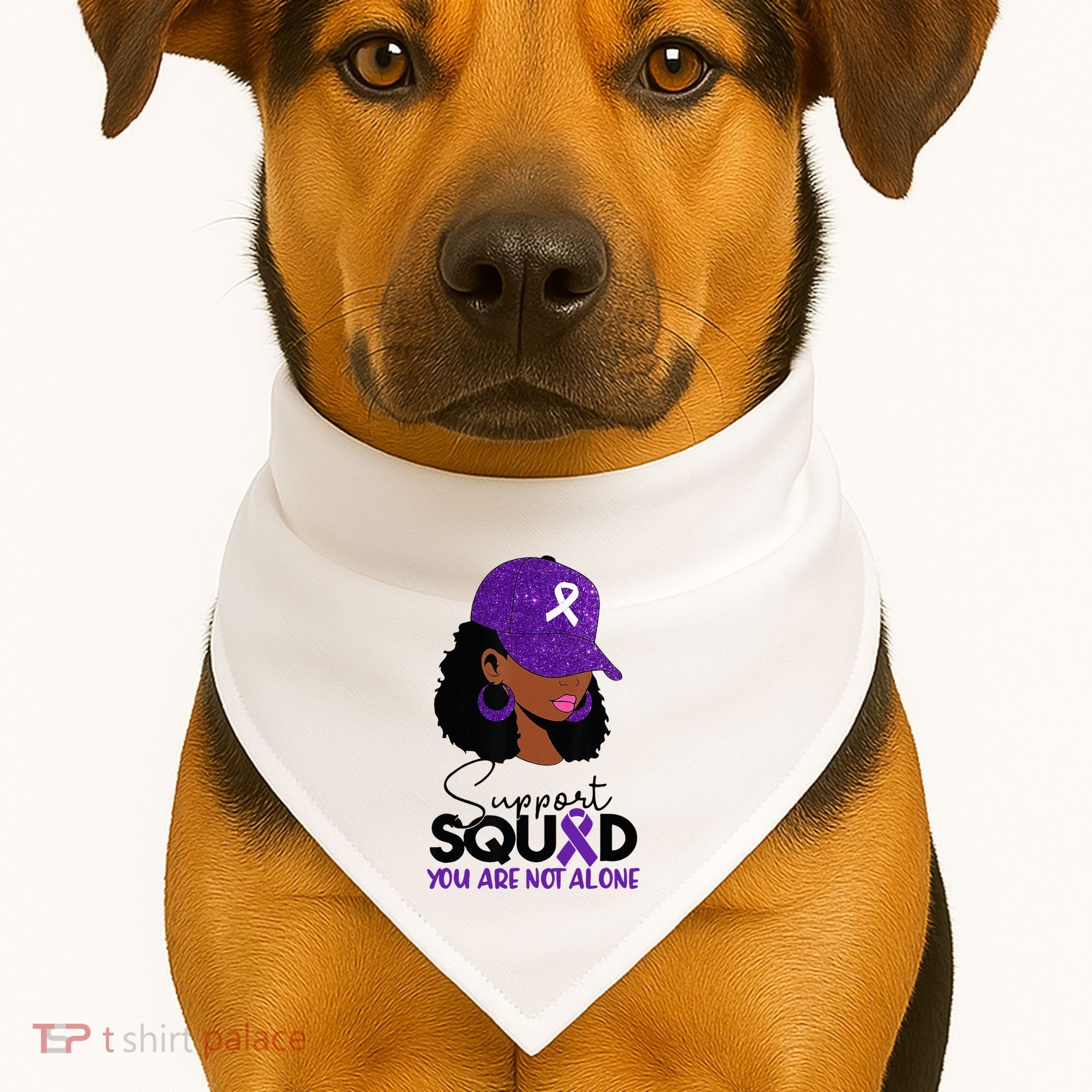 October Purple Domestic Violence Awareness Month USA-Made Doggie Bandana