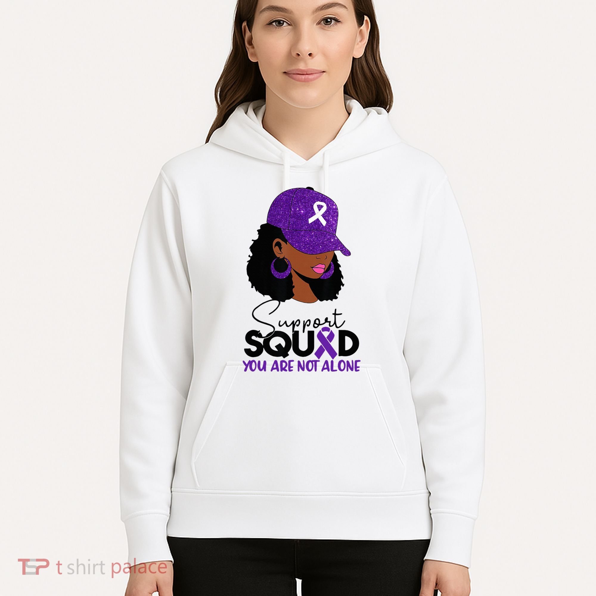 October Purple Domestic Violence Awareness Month Hoodie