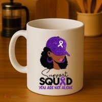 October Purple Domestic Violence Awareness Month Coffee Mug thumb 4