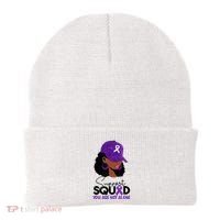 October Purple Domestic Violence Awareness Month Beanie thumb 0