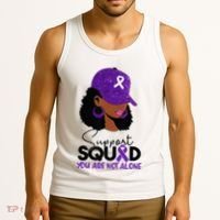 October Purple Domestic Violence Awareness Month Tank Top thumb 3