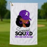 October Purple Domestic Violence Awareness Month Golf Towel thumb 1