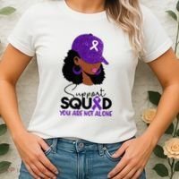 October Purple Domestic Violence Awareness Month Women's T-Shirt thumb 2