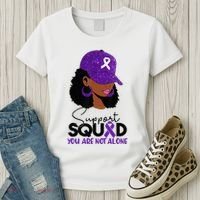 October Purple Domestic Violence Awareness Month Women's T-Shirt thumb 3