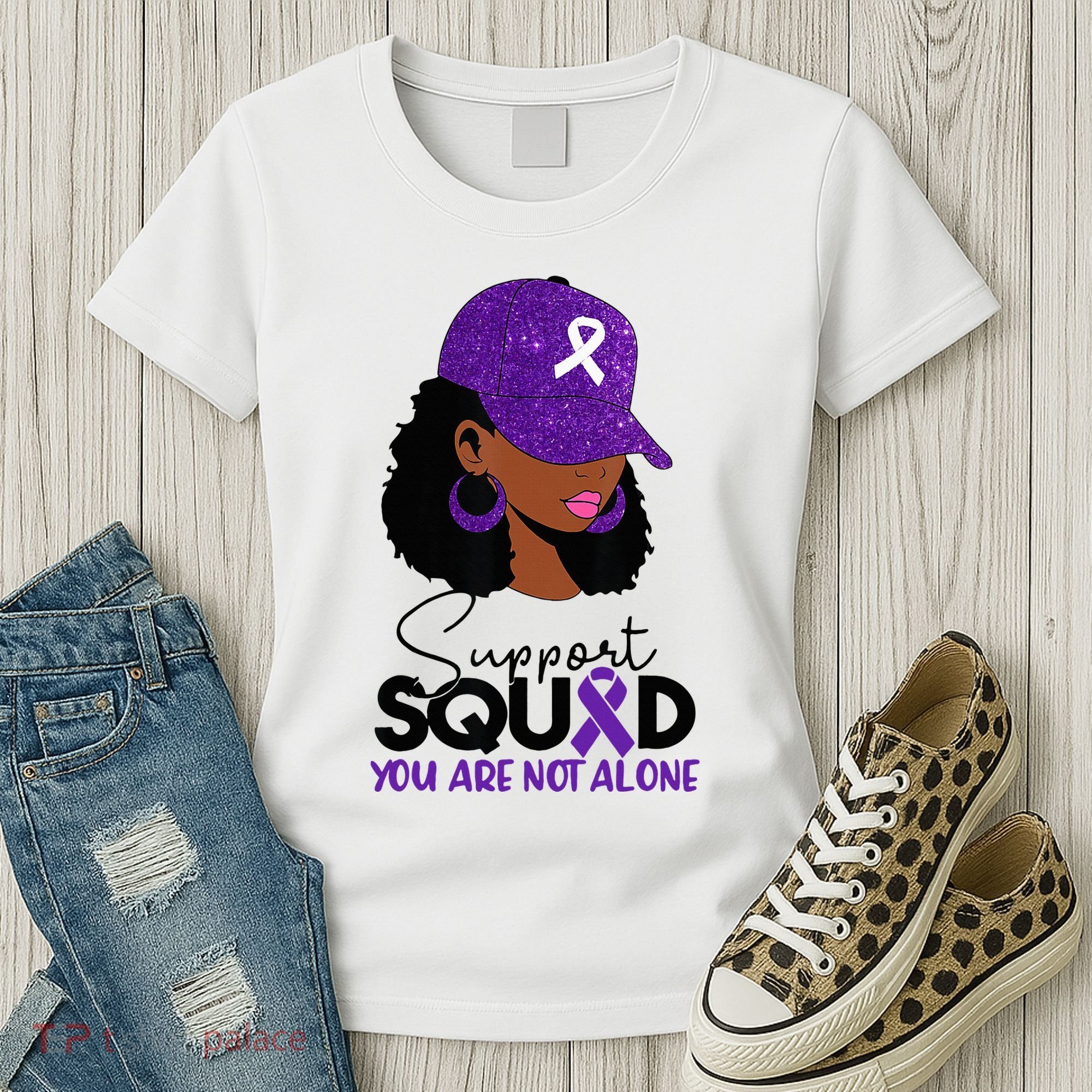 October Purple Domestic Violence Awareness Month Women's T-Shirt