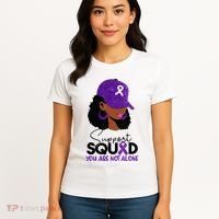 October Purple Domestic Violence Awareness Month Women's T-Shirt thumb 4