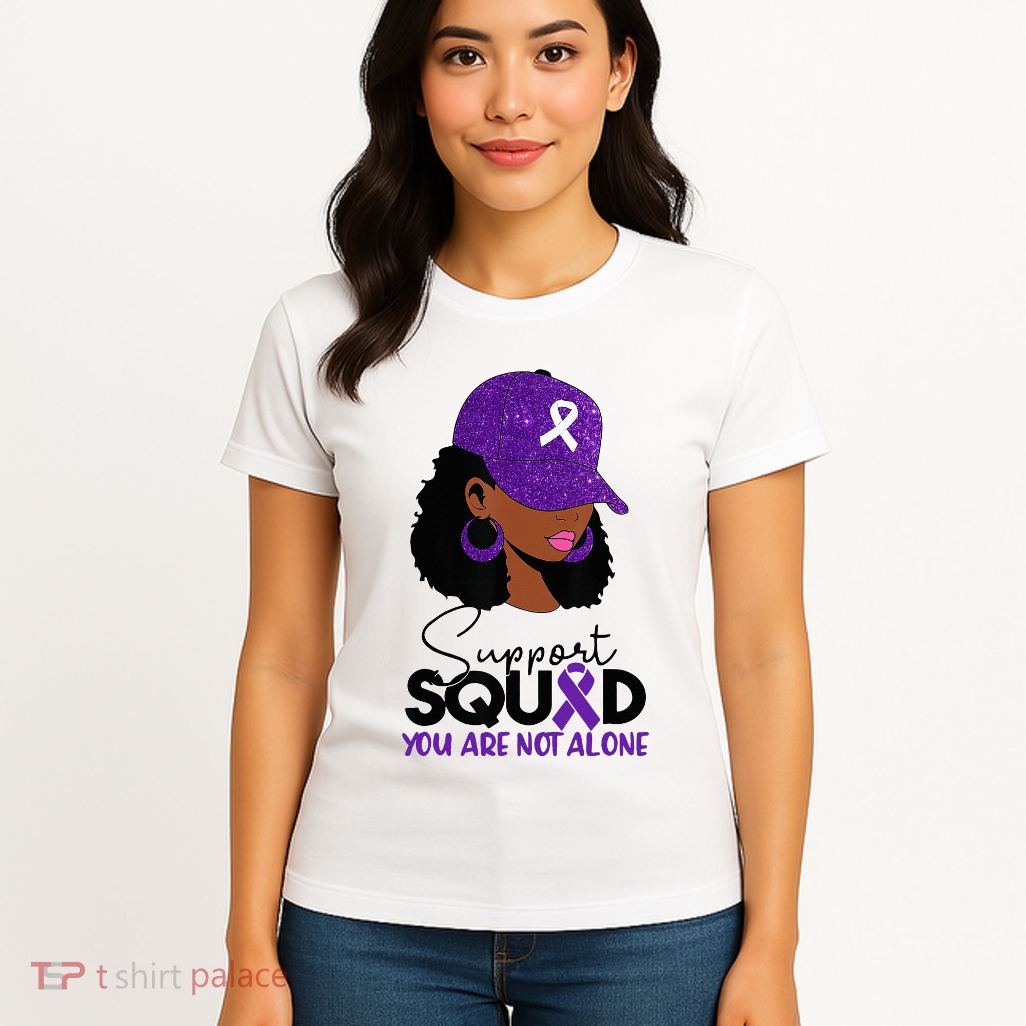 October Purple Domestic Violence Awareness Month Women's T-Shirt