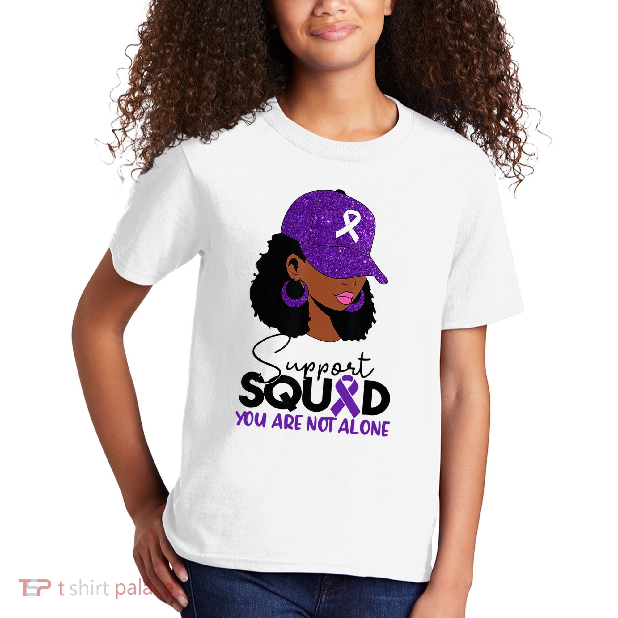 October Purple Domestic Violence Awareness Month Kids T-Shirt