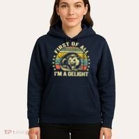 Opossum Possum First Of All IM A Delight Sarcastic Angry Hoodie thumb 5