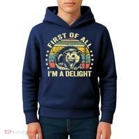 Opossum Possum First Of All IM A Delight Sarcastic Angry Kids Hoodie thumb 4