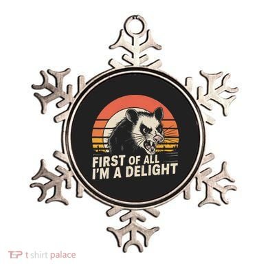 Opossum Possum First Of All IM A Delight Sarcastic Angry Ornament