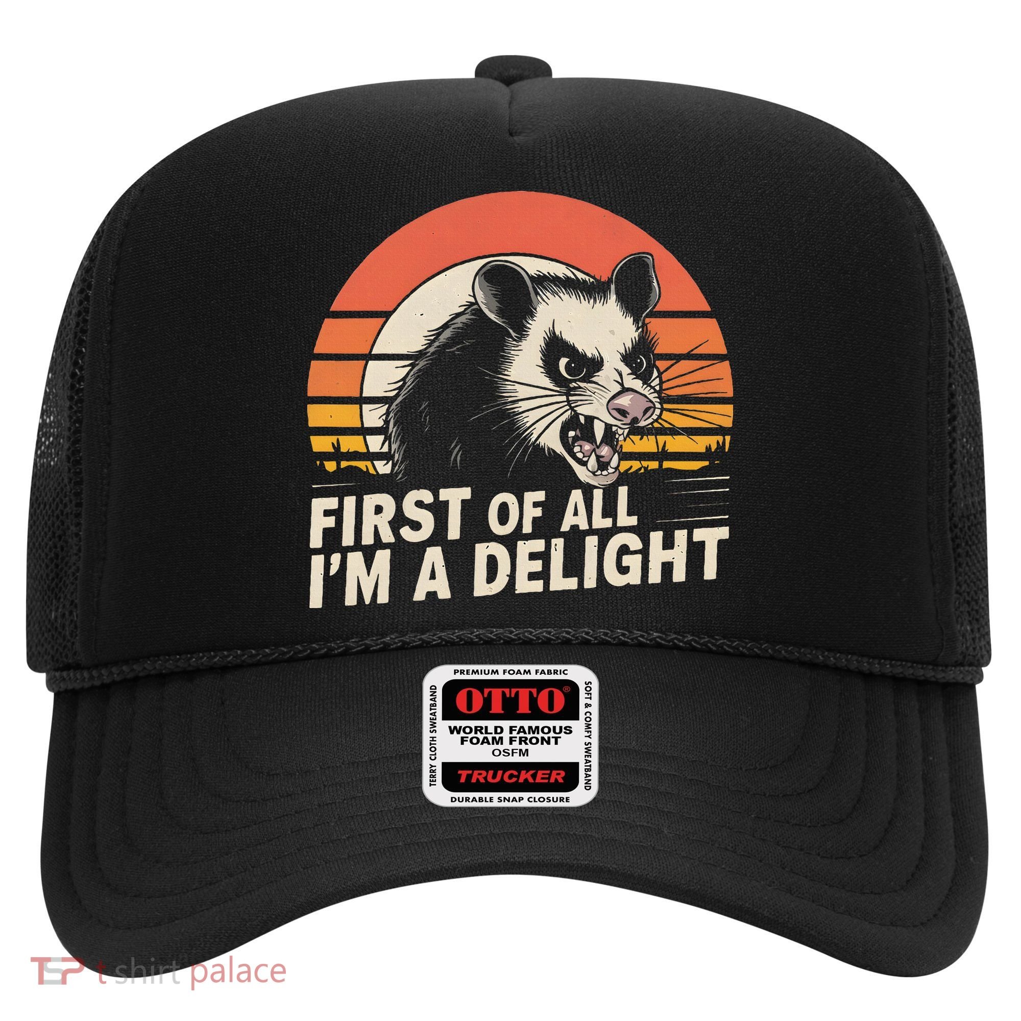 Opossum Possum First Of All IM A Delight Sarcastic Angry Hat