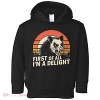 Opossum Possum First Of All IM A Delight Sarcastic Angry Toddler Hoodie thumb 0