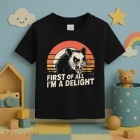 Opossum Possum First Of All IM A Delight Sarcastic Angry Toddler T-Shirt thumb 3