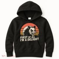 Opossum Possum First Of All IM A Delight Sarcastic Angry Kids Hoodie thumb 0