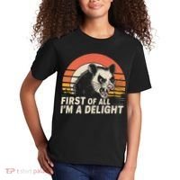 Opossum Possum First Of All IM A Delight Sarcastic Angry Kids T-Shirt thumb 2