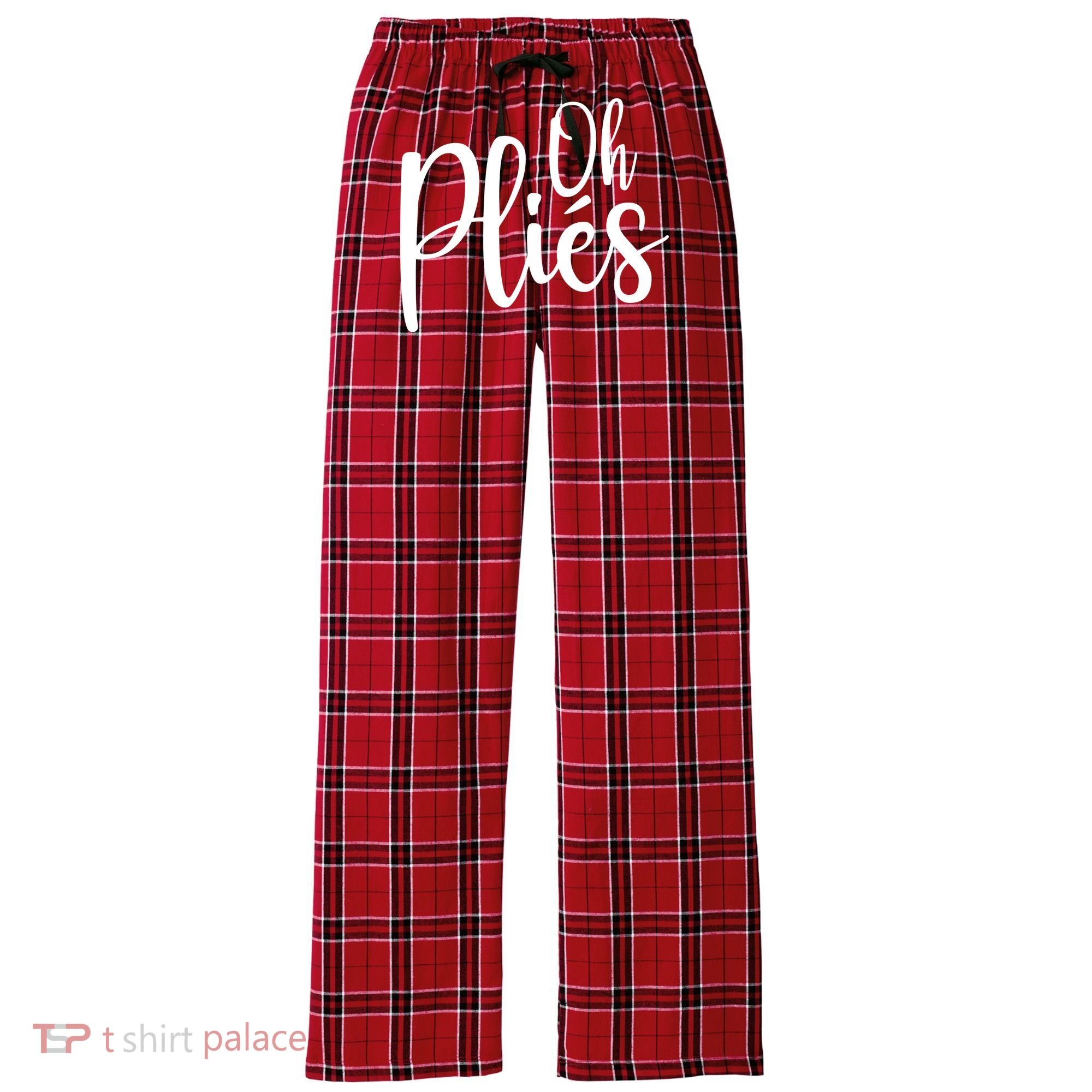 Oh Plies Funny Ballet Dance Instructor Women's Flannel Plaid Pajama Pants
