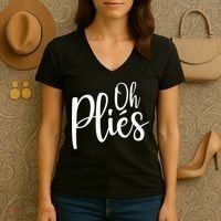 Oh Plies Funny Ballet Dance Instructor Women's V-Neck T-Shirt thumb 3