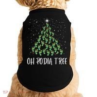 Oh Podiatree Funny Tree Foot Christmas Staff Squad Xmas Tree Doggie Tank thumb 0