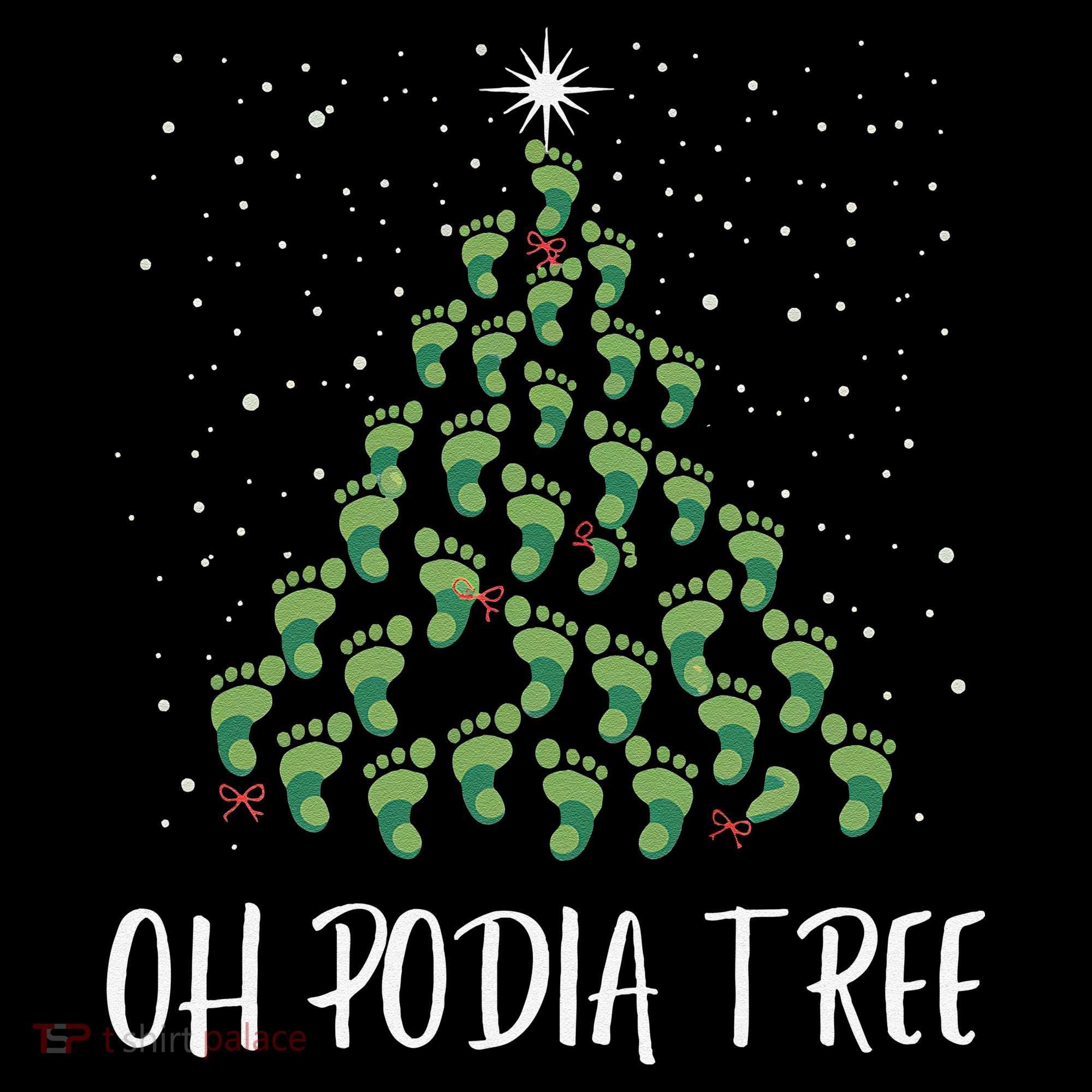 Oh Podiatree Funny Tree Foot Christmas Staff Squad Xmas Tree Coffee Mug